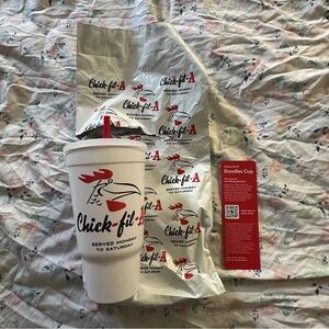 Chick-fil-A Doodles Cup with Bag